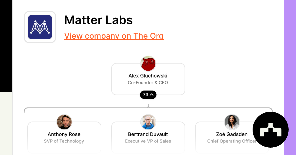 Matter Labs - Org Chart, Teams, Culture & Jobs