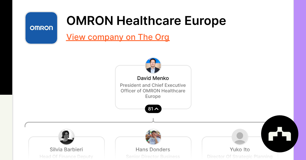 https://theorg.com/api/og/org?data=JTdCJTIybmFtZSUyMiUzQSUyMk9NUk9OJTIwSGVhbHRoY2FyZSUyMEV1cm9wZSUyMiUyQyUyMmltYWdlU3JjJTIyJTNBJTIyaHR0cHMlM0ElMkYlMkZjZG4udGhlb3JnLmNvbSUyRjM3YTE3YzRmLTA1MTEtNGIzYy05NjEwLTY3ZWEyNTZjNjlkZF9zbWFsbC5qcGclMjIlMkMlMjJwZW9wbGUlMjIlM0ElNUIlN0IlMjJuYW1lJTIyJTNBJTIyRGF2aWQlMjBNZW5rbyUyMiUyQyUyMnRpdGxlJTIyJTNBJTIyUHJlc2lkZW50JTIwYW5kJTIwQ2hpZWYlMjBFeGVjdXRpdmUlMjBPZmZpY2VyJTIwb2YlMjBPTVJPTiUyMEhlYWx0aGNhcmUlMjBFdXJvcGUlMjIlMkMlMjJpbWFnZVNyYyUyMiUzQSUyMmh0dHBzJTNBJTJGJTJGY2RuLnRoZW9yZy5jb20lMkY0YzVjZDBjNy03MjZiLTQ3NjAtYTM1Mi05ZTI2OGJhYzU4Yzlfc21hbGwuanBnJTIyJTJDJTIyY2hpbGRDb3VudCUyMiUzQTgxJTdEJTJDJTdCJTIybmFtZSUyMiUzQSUyMlNpbHZpYSUyMEJhcmJpZXJpJTIyJTJDJTIydGl0bGUlMjIlM0ElMjJIZWFkJTIwT2YlMjBGaW5hbmNlJTIwRGVwdXR5JTIwR2VuZXJhbCUyME1hbmFnZXIlMjAzYSUyMEhlYWx0aCUyMENhcmUlMjIlMkMlMjJpbWFnZVNyYyUyMiUzQSUyMmh0dHBzJTNBJTJGJTJGY2RuLnRoZW9yZy5jb20lMkY4ZWFkMGY0Yi01YmUxLTQ4MDYtYTBmNy1kYWM4NzA3YmIwY2Ffc21hbGwuanBnJTIyJTJDJTIyY2hpbGRDb3VudCUyMiUzQTE1JTdEJTJDJTdCJTIybmFtZSUyMiUzQSUyMkhhbnMlMjBEb25kZXJzJTIyJTJDJTIydGl0bGUlMjIlM0ElMjJTZW5pb3IlMjBEaXJlY3RvciUyMEJ1c2luZXNzJTIwT3BlcmF0aW9ucyUyMiUyQyUyMmltYWdlU3JjJTIyJTNBJTIyaHR0cHMlM0ElMkYlMkZjZG4udGhlb3JnLmNvbSUyRjdmY2QwN2JmLTJiZTMtNDkxNi1hMzAzLTgzNDBkNGM4NjZkNl9zbWFsbC5qcGclMjIlMkMlMjJjaGlsZENvdW50JTIyJTNBOSU3RCUyQyU3QiUyMm5hbWUlMjIlM0ElMjJZdWtvJTIwSXRvJTIyJTJDJTIydGl0bGUlMjIlM0ElMjJEaXJlY3RvciUyME9mJTIwU3RyYXRlZ2ljJTIwUGxhbm5pbmclMjIlMkMlMjJpbWFnZVNyYyUyMiUzQW51bGwlMkMlMjJjaGlsZENvdW50JTIyJTNBbnVsbCU3RCU1RCU3RA==&slug=omron-healthcare-europe