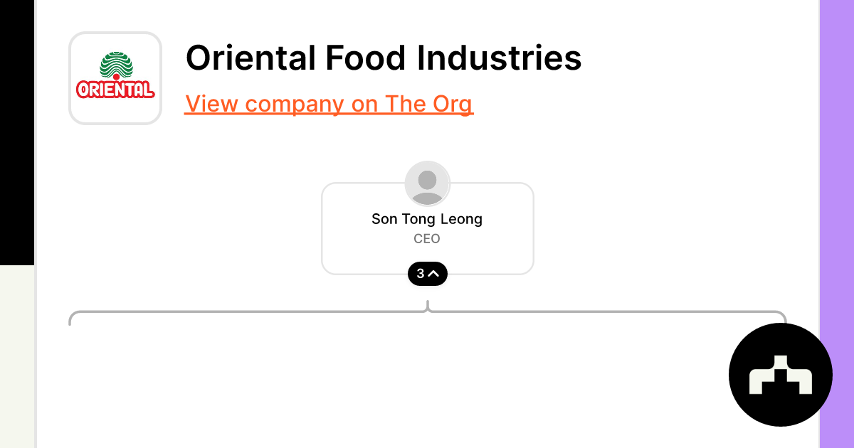 Oriental Food Industries The Org