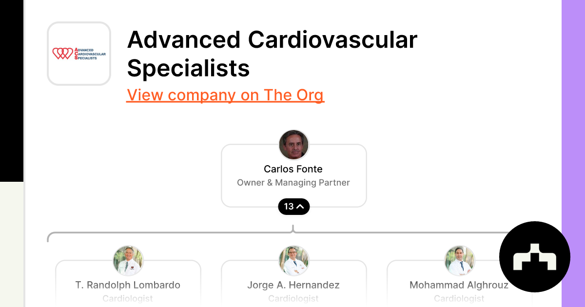 Advanced Cardiovascular Specialists Org Chart Teams Culture