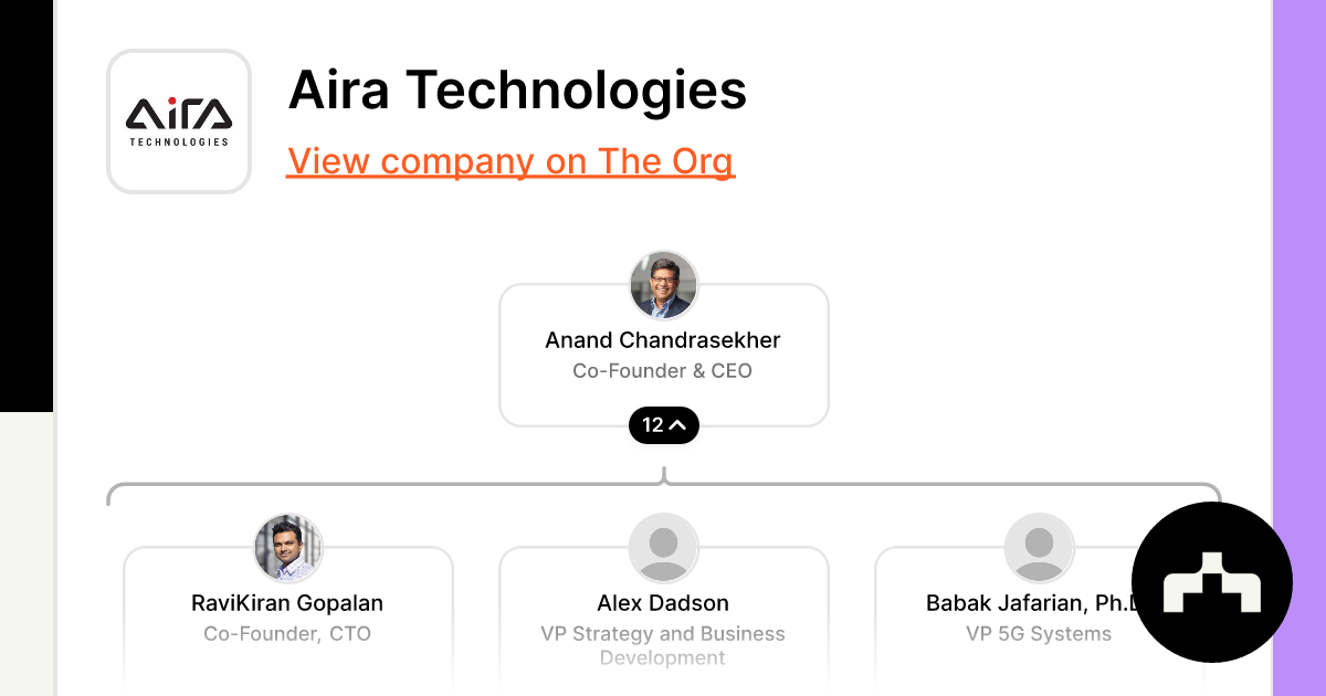 Anand Chandrasekher - Founder and CEO - Aira Technologies