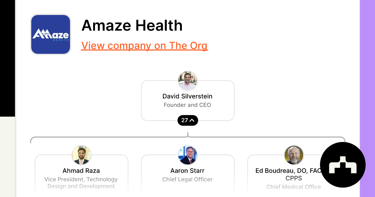 Amaze Health Org Chart, Teams, Culture & Jobs The Org