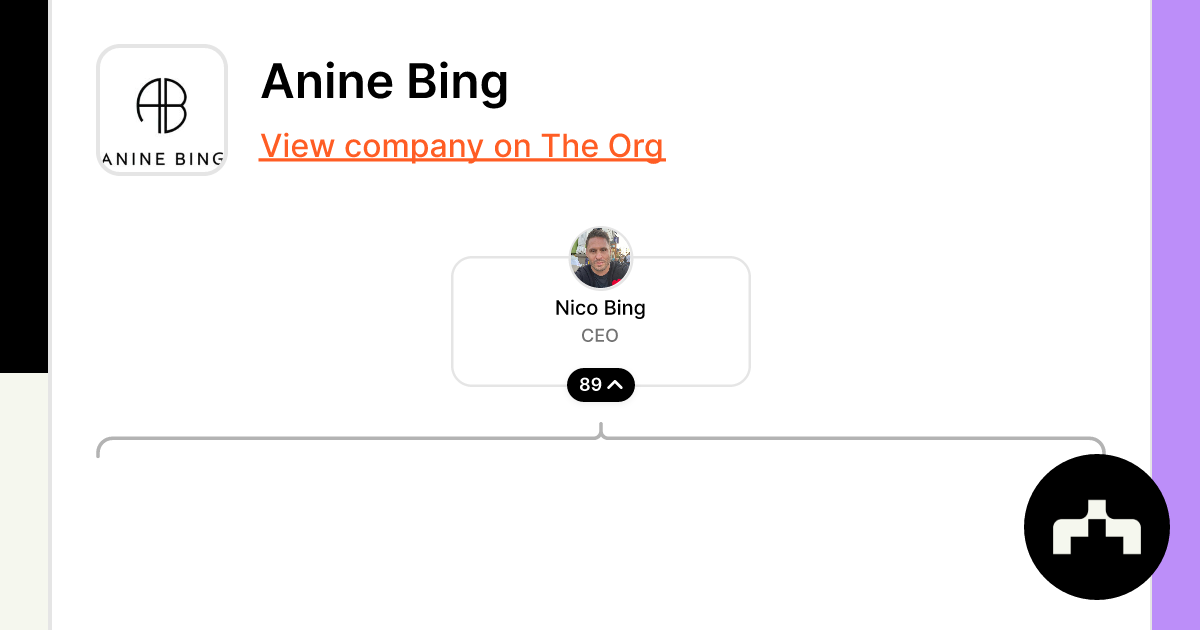 Anine Bing Org Chart Teams Culture Jobs The Org