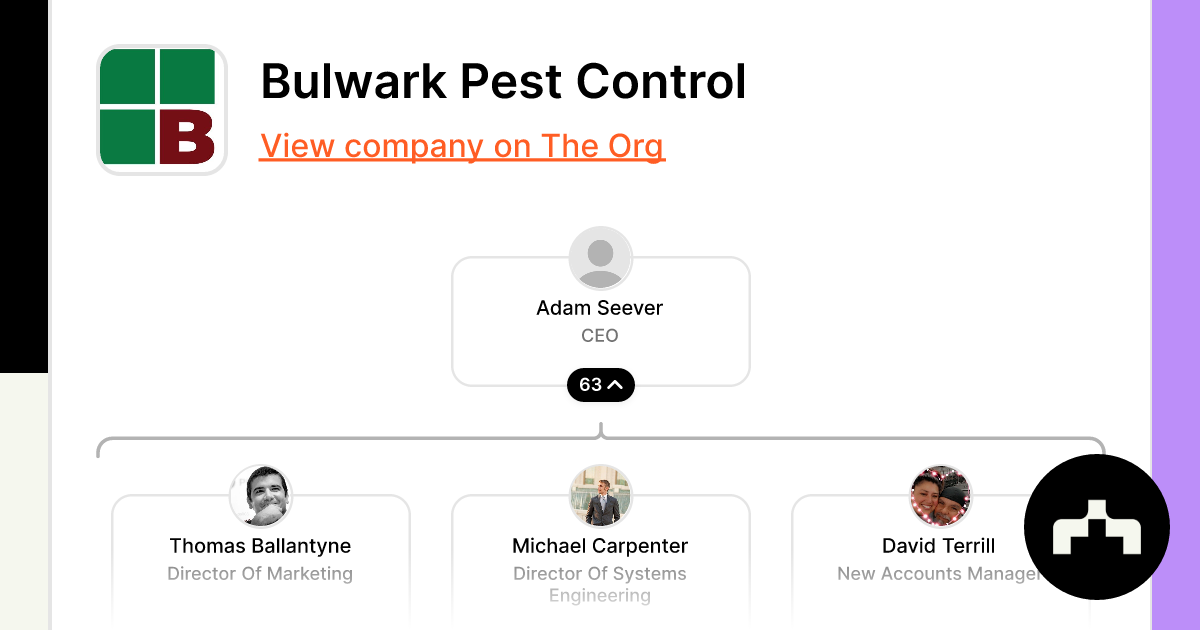 Bulwark Pest Control Org Chart, Teams, Culture & Jobs The Org