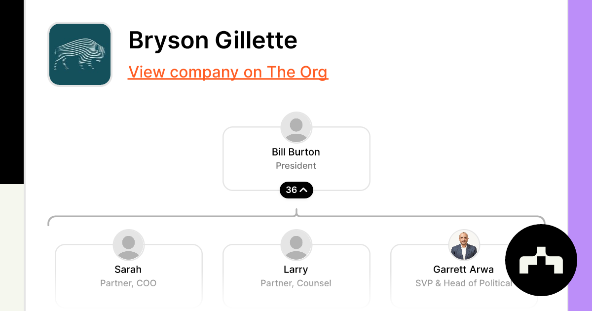 Bryson Gillette Org Chart Teams Culture Jobs The Org