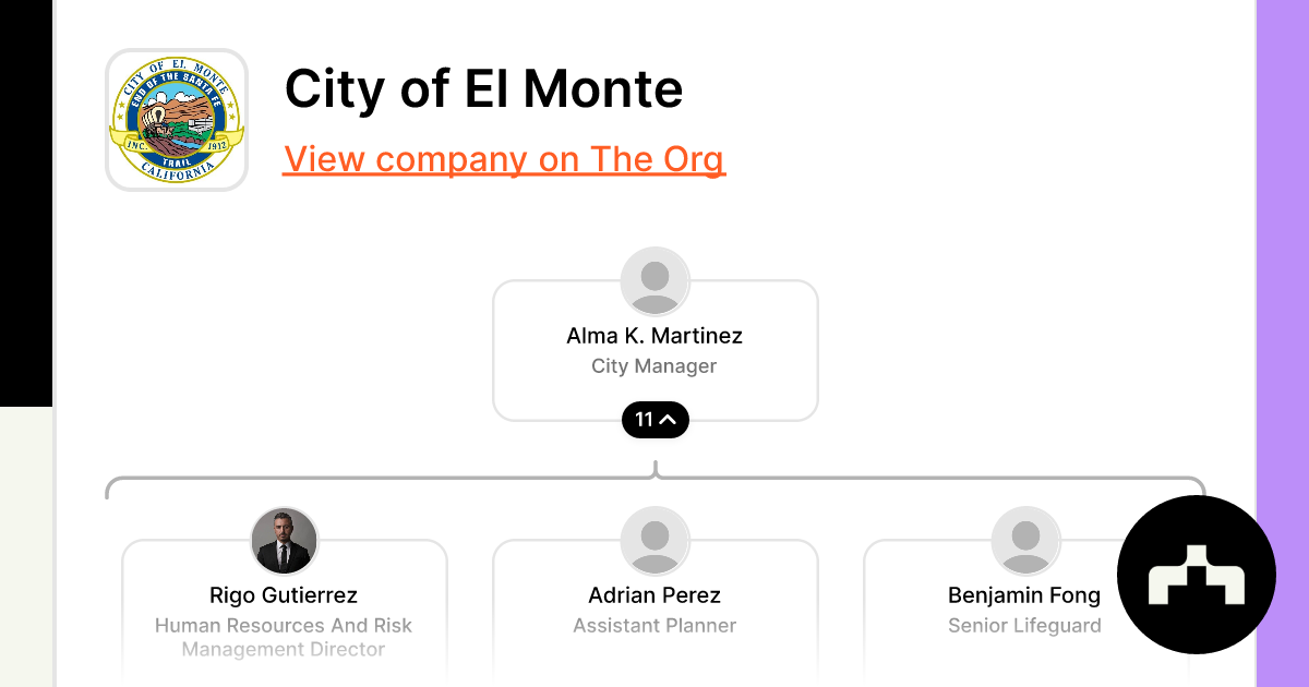 City of El Monte Org Chart Teams Culture Jobs The Org