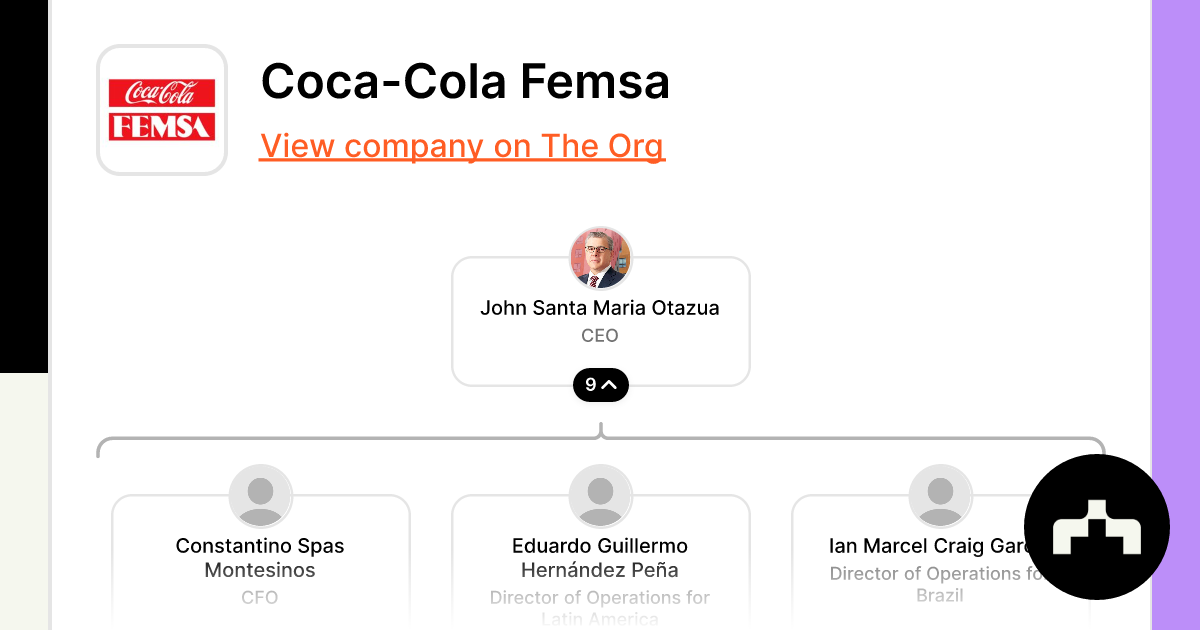 company organization chart coca cola