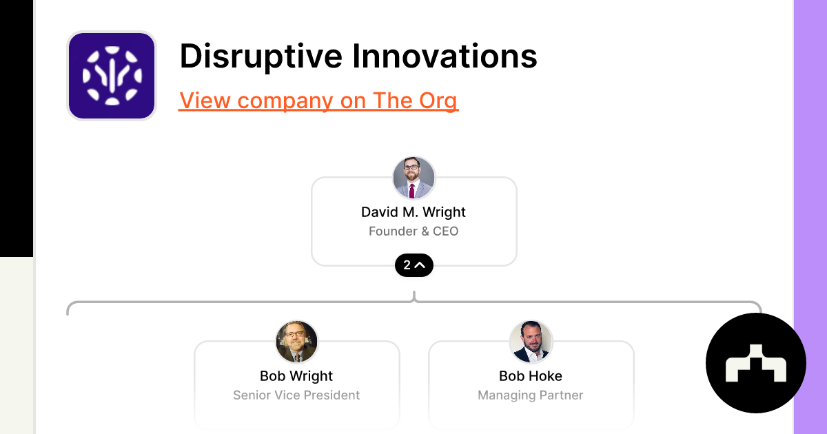 David M. Wright - Founder & CEO - Disruptive Innovations