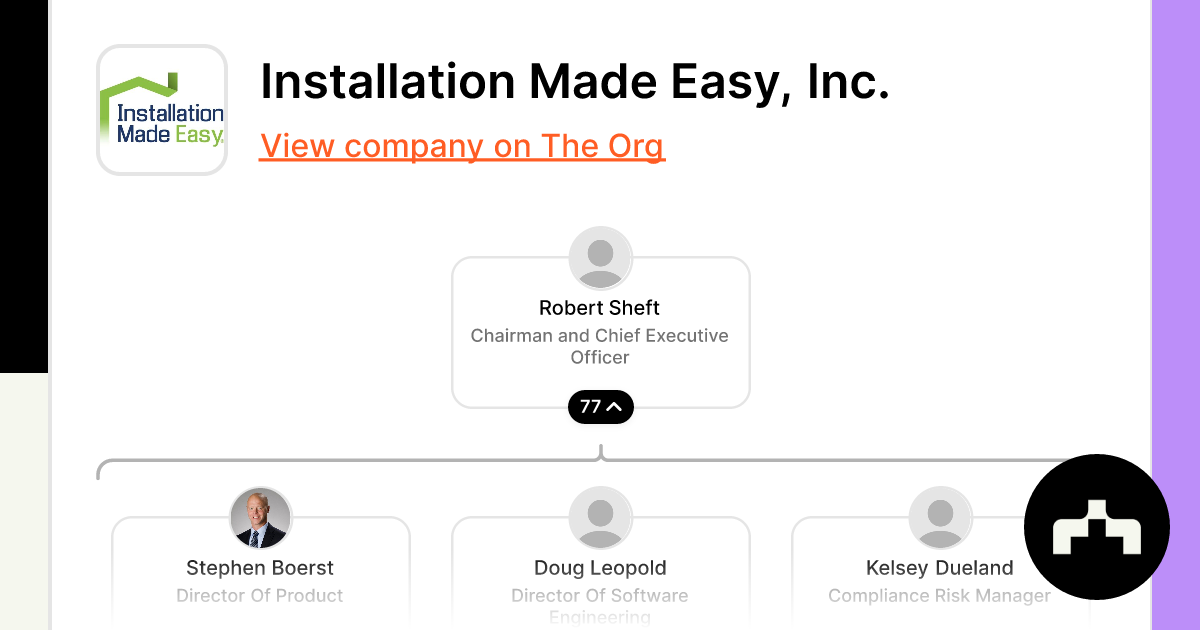 Installation Made Easy, Inc. Org Chart, Teams, Culture & Jobs The Org