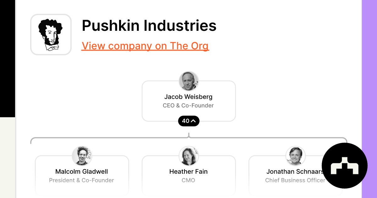 Pushkin Industries Org Chart Teams Culture Jobs The Org