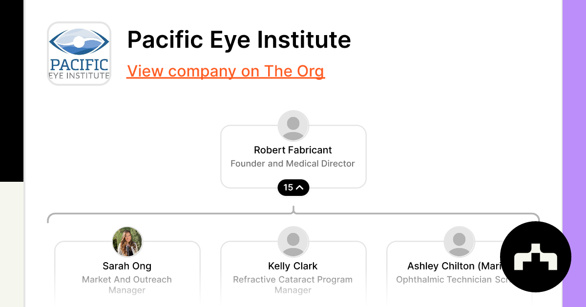 Pacific Eye Institute Org Chart, Teams, Culture & Jobs The Org