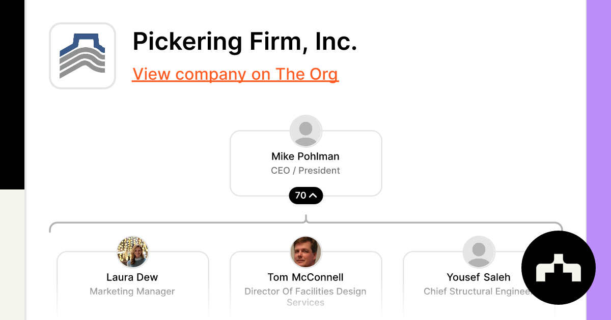 Pickering Firm, Inc. - Org Chart, Teams, Culture & Jobs