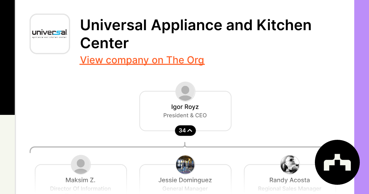 Org?data=JTdCJTIybmFtZSUyMiUzQSUyMlVuaXZlcnNhbCUyMEFwcGxpYW5jZSUyMGFuZCUyMEtpdGNoZW4lMjBDZW50ZXIlMjIlMkMlMjJpbWFnZVNyYyUyMiUzQSUyMmh0dHBzJTNBJTJGJTJGY2RuLnRoZW9yZy5jb20lMkY2MzUxMTU3OS1hMTBiLTQyNjYtOWQ2NC0wNGQ2MzQ2NmJjZTFfc21hbGwuanBnJTIyJTJDJTIycGVvcGxlJTIyJTNBJTVCJTdCJTIybmFtZSUyMiUzQSUyMklnb3IlMjBSb3l6JTIyJTJDJTIydGl0bGUlMjIlM0ElMjJQcmVzaWRlbnQlMjAlMjYlMjBDRU8lMjIlMkMlMjJpbWFnZVNyYyUyMiUzQW51bGwlMkMlMjJjaGlsZENvdW50JTIyJTNBMzQlN0QlMkMlN0IlMjJuYW1lJTIyJTNBJTIyTWFrc2ltJTIwWi4lMjIlMkMlMjJ0aXRsZSUyMiUzQSUyMkRpcmVjdG9yJTIwT2YlMjBJbmZvcm1hdGlvbiUyMFRlY2hub2xvZ3klMjIlMkMlMjJpbWFnZVNyYyUyMiUzQW51bGwlMkMlMjJjaGlsZENvdW50JTIyJTNBMSU3RCUyQyU3QiUyMm5hbWUlMjIlM0ElMjJKZXNzaWUlMjBEb21pbmd1ZXolMjIlMkMlMjJ0aXRsZSUyMiUzQSUyMkdlbmVyYWwlMjBNYW5hZ2VyJTIyJTJDJTIyaW1hZ2VTcmMlMjIlM0ElMjJodHRwcyUzQSUyRiUyRmNkbi50aGVvcmcuY29tJTJGOWU2Y2EwOTYtMjU2OS00NmRiLWFlMjgtYWYwN2Y2OTVmYmQ4X3NtYWxsLmpwZyUyMiUyQyUyMmNoaWxkQ291bnQlMjIlM0E0JTdEJTJDJTdCJTIybmFtZSUyMiUzQSUyMlJhbmR5JTIwQWNvc3RhJTIyJTJDJTIydGl0bGUlMjIlM0ElMjJSZWdpb25hbCUyMFNhbGVzJTIwTWFuYWdlciUyMiUyQyUyMmltYWdlU3JjJTIyJTNBJTIyaHR0cHMlM0ElMkYlMkZjZG4udGhlb3JnLmNvbSUyRjM1NzVmYzdkLWM2ZDUtNDkxMS1iOWE0LTE0MTFlY2Q5OGRmZV9zbWFsbC5qcGclMjIlMkMlMjJjaGlsZENvdW50JTIyJTNBMTAlN0QlNUQlN0Q=&slug=universal Appliance And Kitchen Center