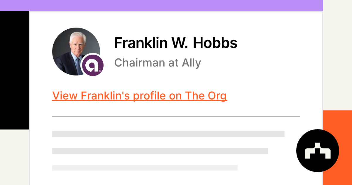 Franklin W. Hobbs - Ally Board of Directors