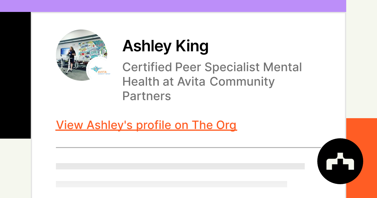 Ashley King - Certified Peer Specialist-Mental Health - Avita Community  Partners