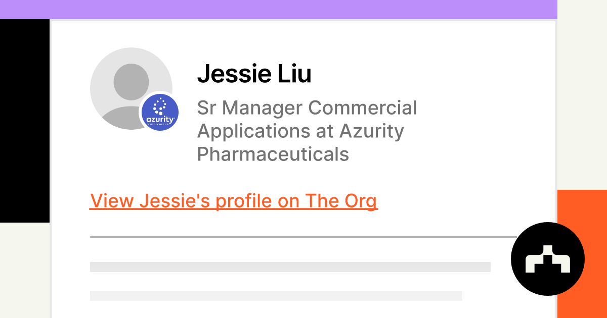 Jessie Liu - Sr Manager Commercial Applications at Azurity ...