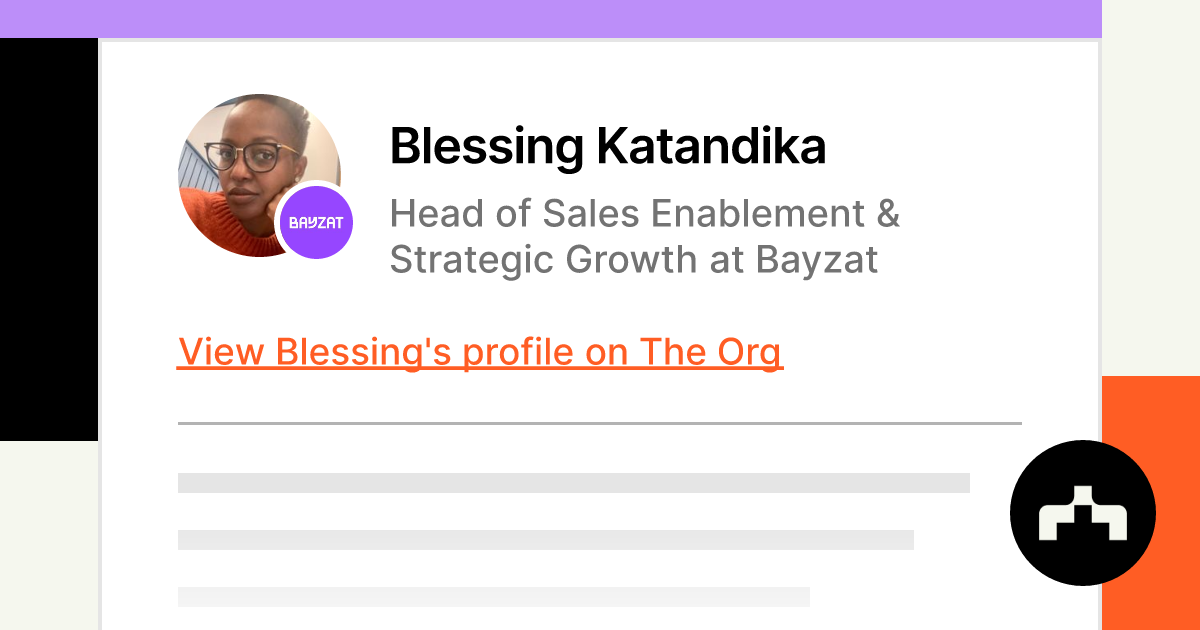 Blessing Katandika - Head of Sales Enablement & Strategic Growth at ...
