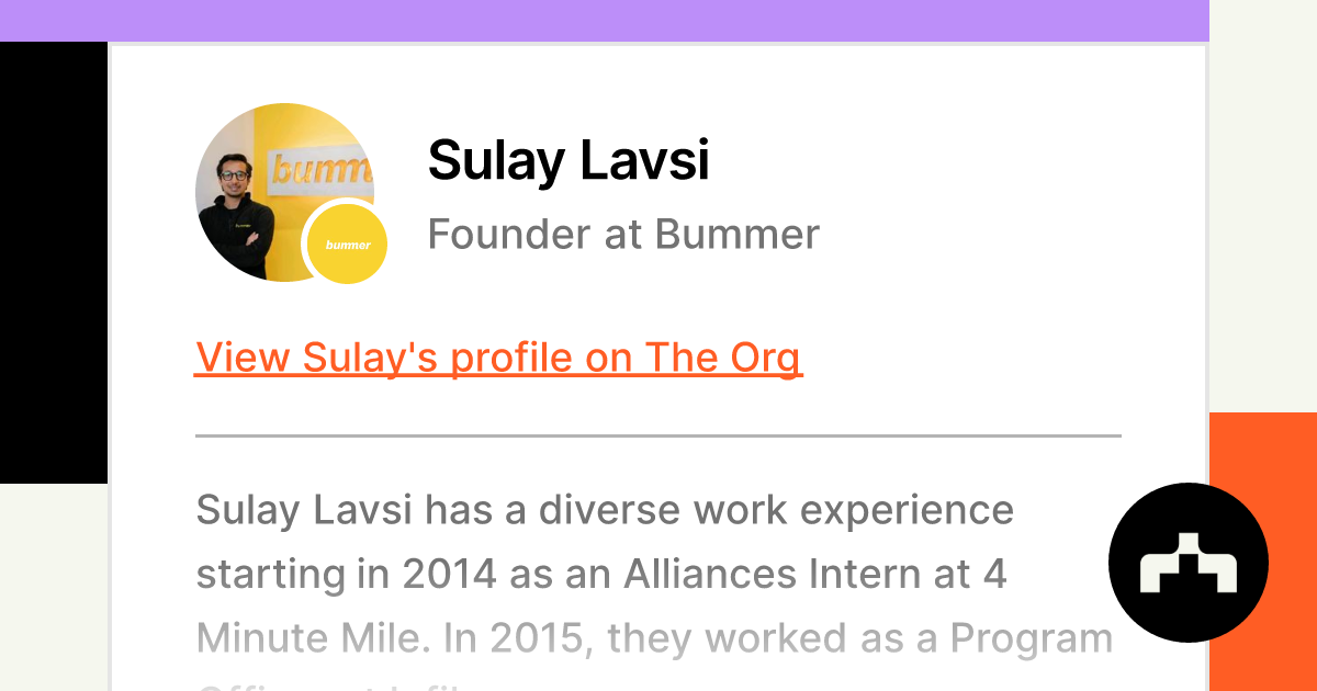 Sulay Lavsi - Founder @ Bummer - Crunchbase Person Profile