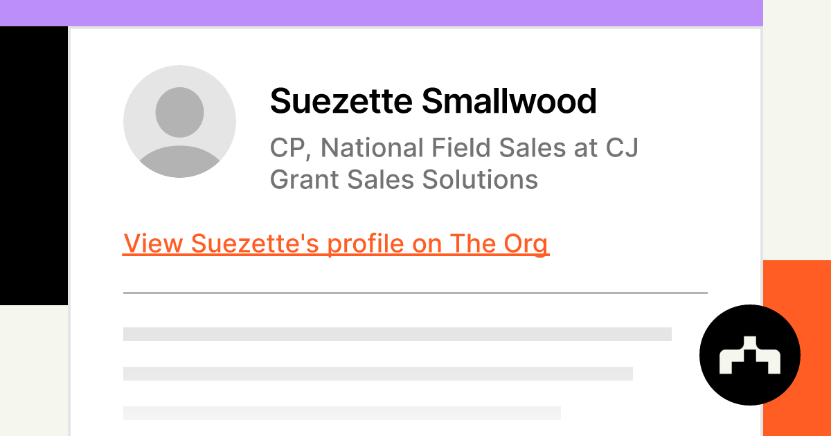 Suezette Smallwood Cp National Field Sales At Cj Grant Sales