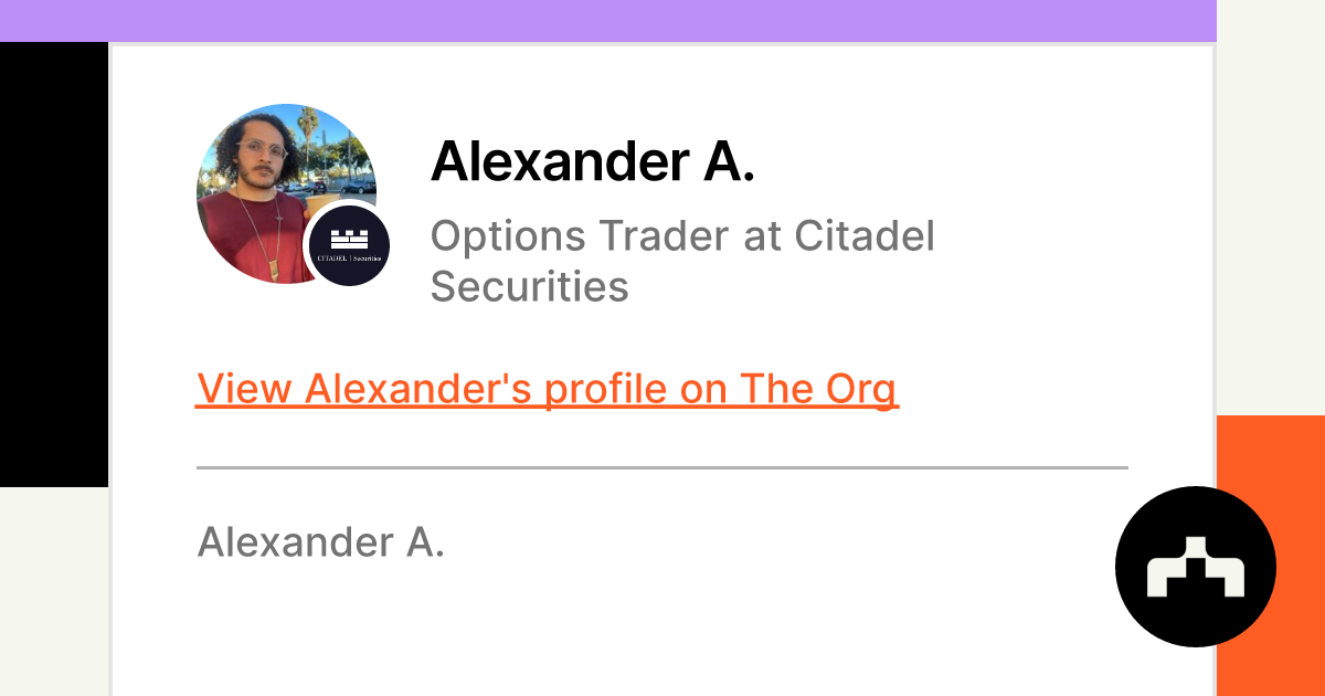 Alexander Wang - Citadel Securities