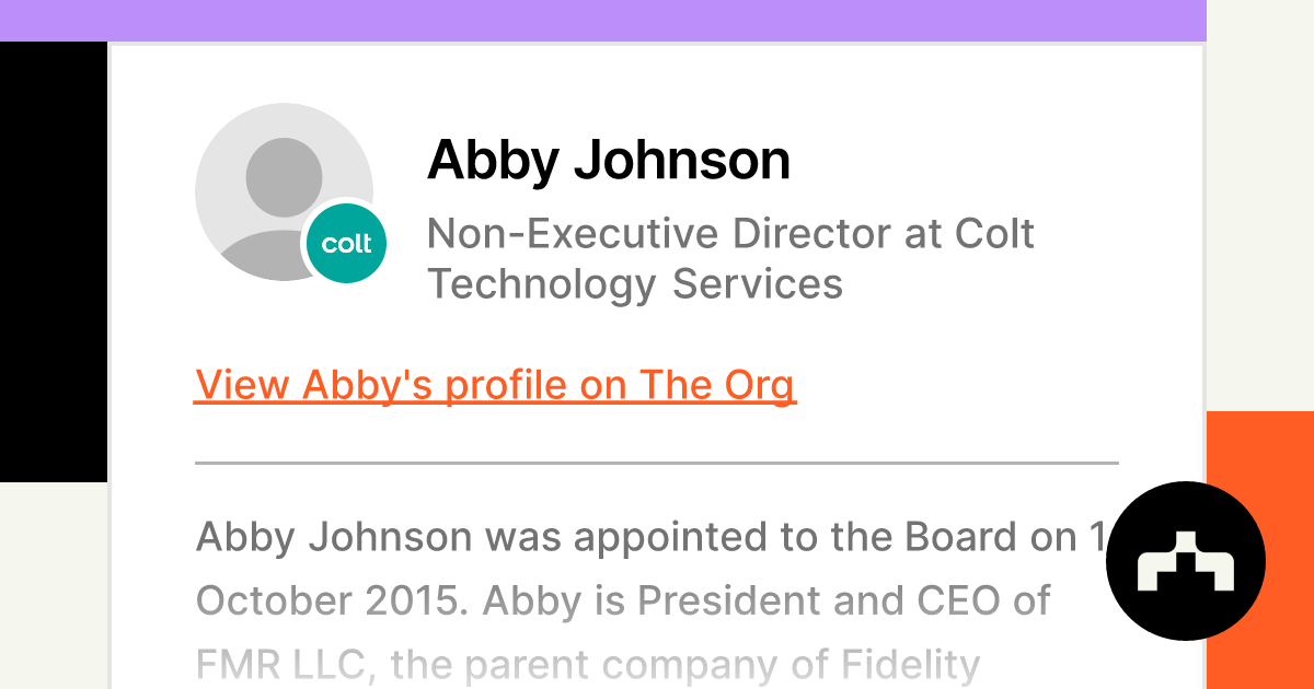 Abby Johnson - Colt Technology Services