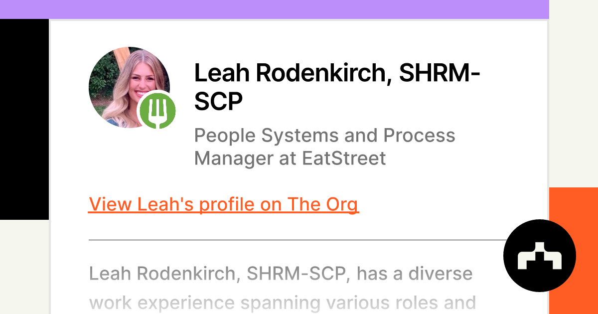 Leah Rodenkirch, SHRM-SCP - People Systems and Process Manager at ...