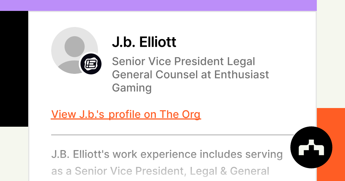 J.B. Elliott - Executive Vice President, Strategy & General Counsel -  Enthusiast Gaming