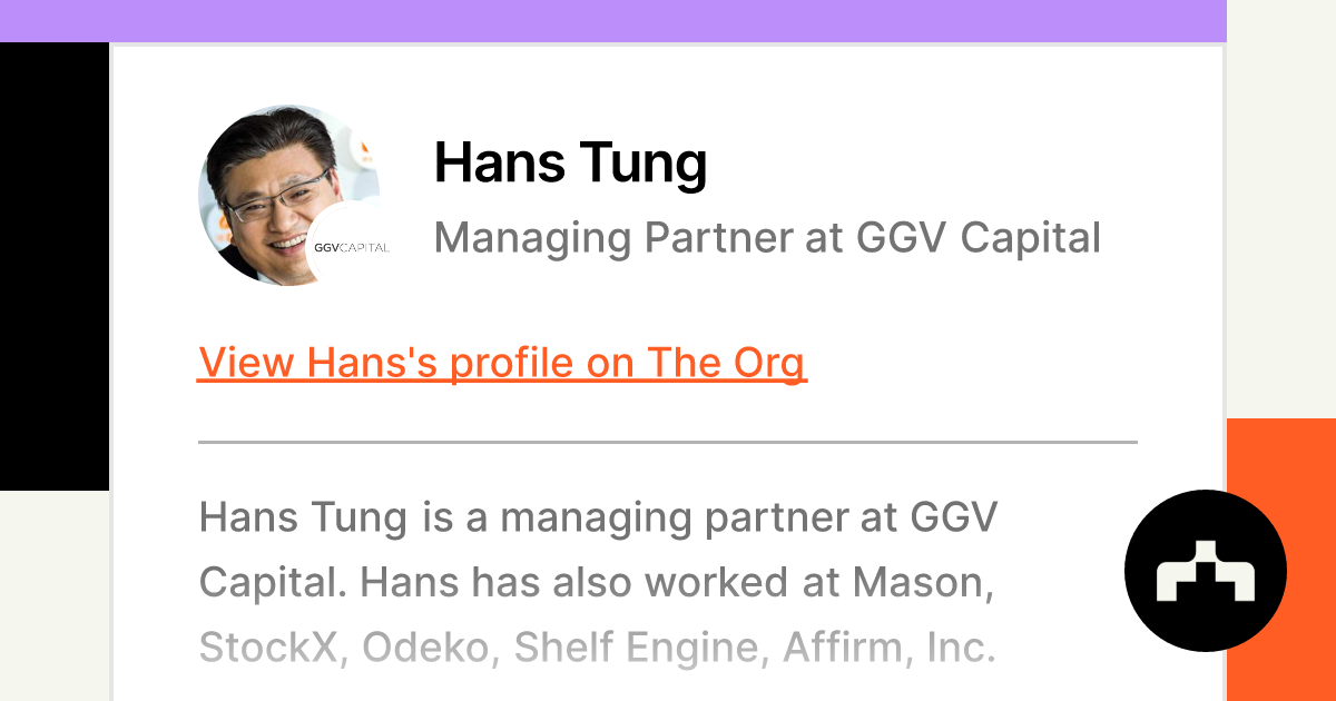 Hans Tung - GGV Capital