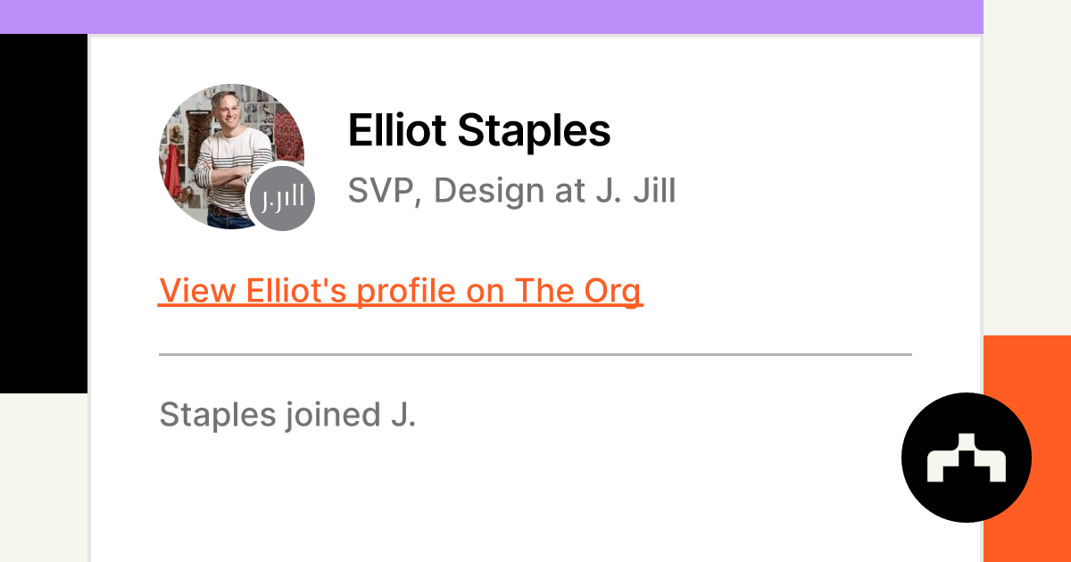 J.Jill names Elliot Staples as SVP of Design