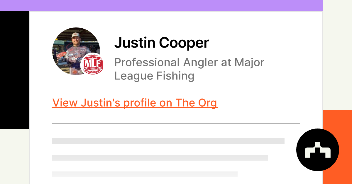 Justin Cooper - Professional Angler at Major League Fishing