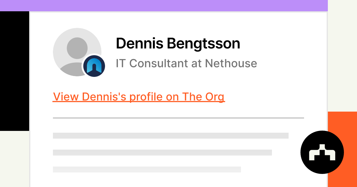 Dennis Bengtsson - IT Consultant at Nethouse | The Org