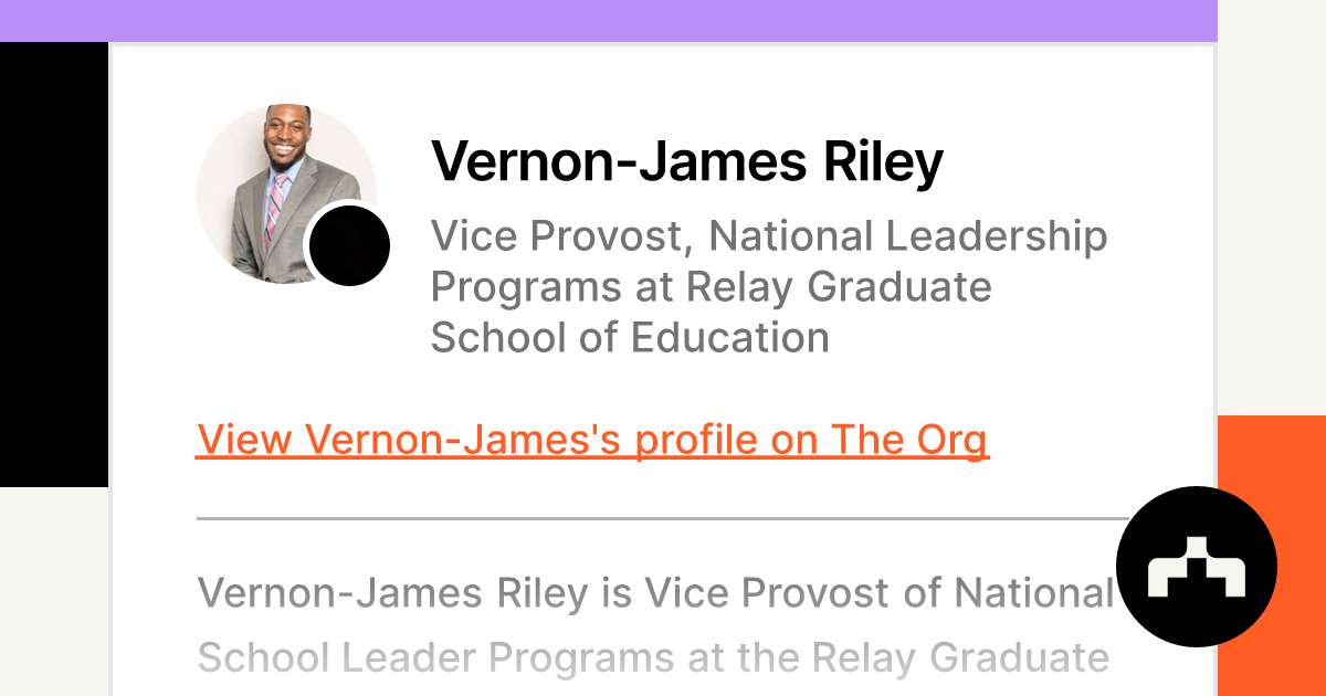 Vernon-James Riley - Harvard Graduate School of Education - Boston,  Massachusetts, United States