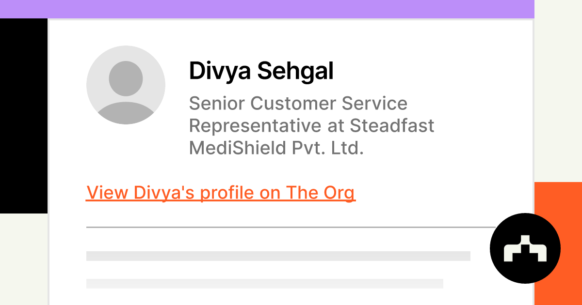 Divya Sehgal Senior Customer Service Representative At Steadfast