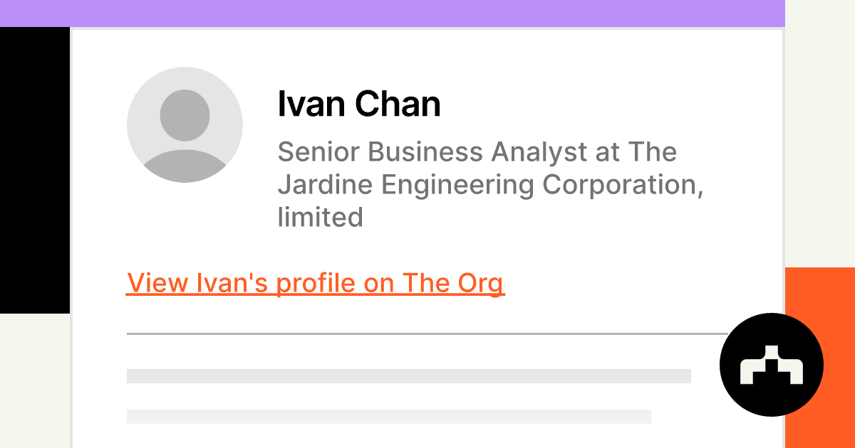 Ivan Chan - Senior Business Analyst at The Jardine Engineering