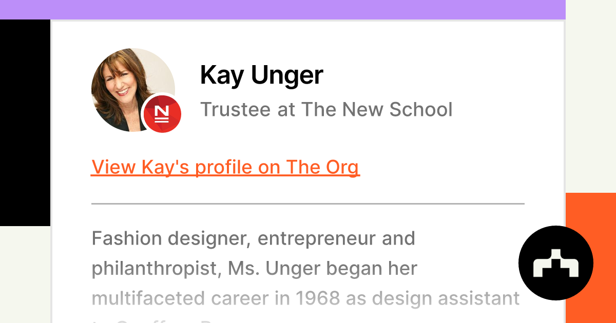 Kay Unger - CEO - Kay Unger Design, LLC
