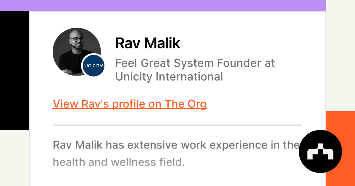 Start Now with Unimate, Balance — Rav Malik Feel Great System