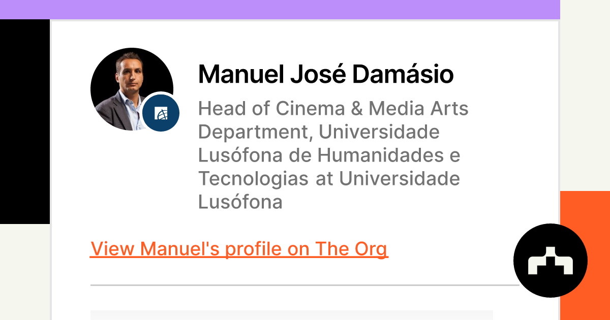 Manuel José Damásio • Coordinator, FILMEU - Cineuropa