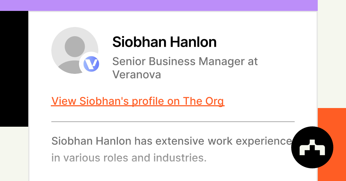 Siobhan Hanlon - Senior Business Manager at Veranova | The Org
