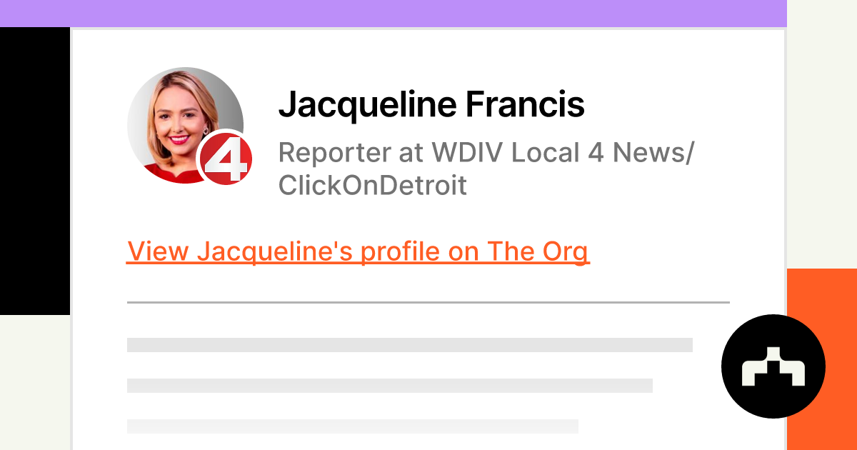 Jacqueline Francis - Reporter at WDIV Local 4 News/ClickOnDetroit