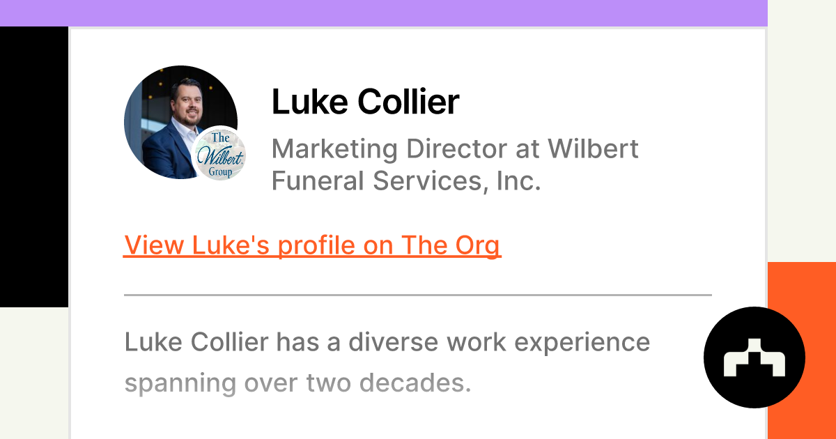 Luke Collier - Marketing Director at Wilbert Funeral Services, Inc.
