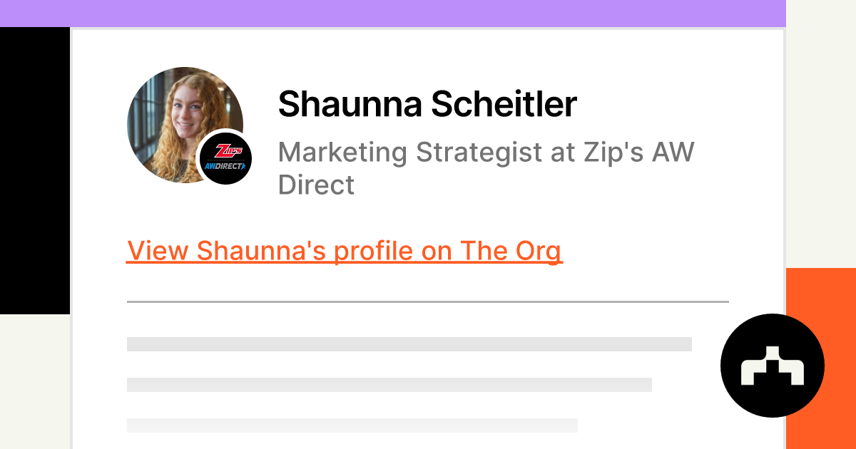 Shaunna Scheitler - Marketing Strategist at Zip's AW Direct