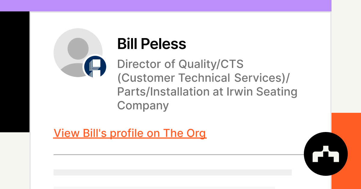 Bill Peless Director Of Quality Cts