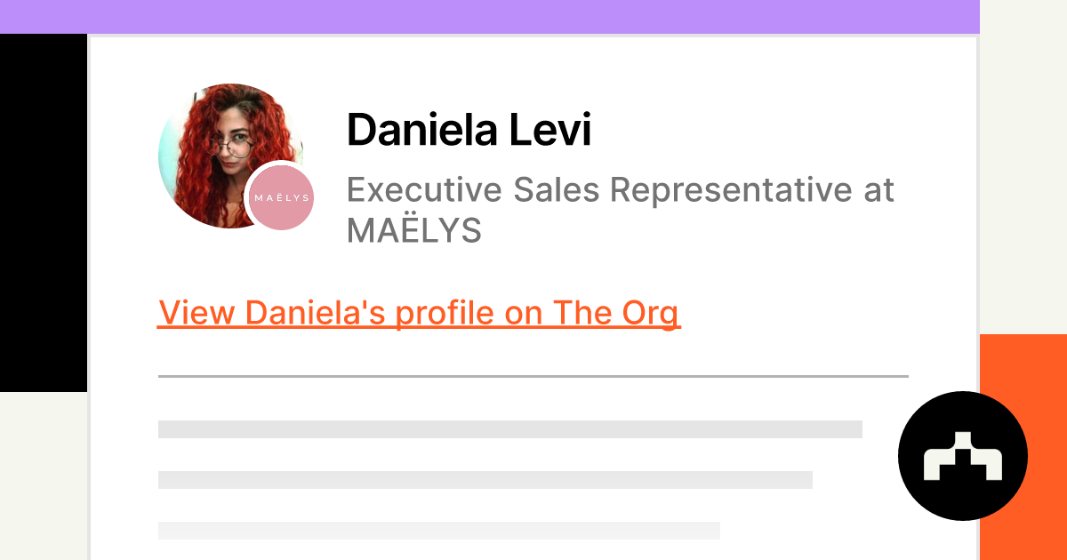 Daniela Levi - Executive Sales Representative at MAËLYS | The Org
