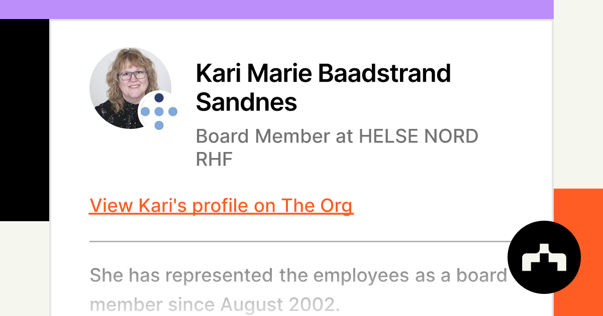Kari Marie Baadstrand Sandnes - Board Member at HELSE NORD RHF