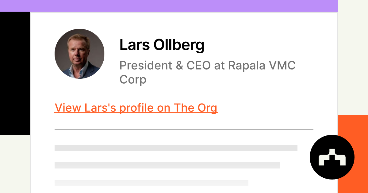 Lars Ollberg - President & CEO at Rapala VMC Corp