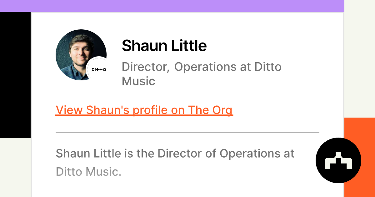 Shaun Little - Director, Operations at Ditto Music